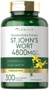 Carlyle St John's Wort Cápsulas (ou 4800mg) Contagem 300 (ou) Não-GMO e Glúten Suplemento gratuito (ou) Extrato padronizado