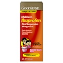 Ibuprofeno de crianças GoodSense Suspensão oral, 100 mg por 5 mL, Reliever Dor & Redutor de Febre, Bubble Gum Flavor