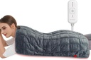 Comfytemp Weighted Heating Pad 17 "×33" para costas e cãibras, extra grande almofada de calor elétrica, presentes de aniversário para a mãe mulheres homens pai, Full Body Heated Pad, Mais profundo músculo e alívio da dor
