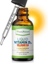 Poder por Naturals Vitamina D3 Liquido Drops 10000 UI - Vitamina D3 de alta potência para a força óssea adulta e suporte imunológico - sem glúten, não-GMO, Vitamina sem açúcar - sabor laranja, 1 fl Oz (30 Servings)