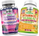 CERTIFICADO DE SAÚDE Elderberry Gummies e Vitamina D - Bundle