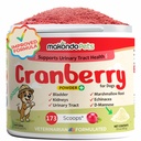 Cranberry para cães em pó - Saúde do trato urinário, ITU cão, Suporte de bexiga, Pedras de bexiga, Suporte de incontinência, Suplemento de cranberry - Sabor Bacon (100 Scoops)