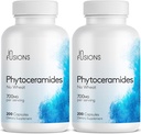 Fitoceramidas 200 Cápsulas Rejuvenescimento Rejuvenescimento Rejuvenescimento Apoio antienvelhecimento Ceramidas derivadas de plantas 700mg Gluten Free Non-GMO (2)