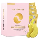 Sob patches de olhos para mulheres - Sob máscaras de olhos com colagénio abundante para beleza e cuidados pessoais - Suaviza linhas finas & rugas / atrasos Envelhecimento / Reduces Dark Circles & Eye Bags & Puffy Eyes (24 pares)