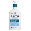Sarna Calm + Cool Anti-Itch Lotion, Soothe e aliviar a dor e coceira de mordidas de insetos, Queimadura solar, & Hera venenosa, contém 1% de cloreto de Pramoxine, 0,5% mentol, Vegan, Esteróide-livre, 12 onças