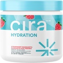 Cira Hydration Powder (45 Servings) - Mistura de bebida eletrolítica com sal himalaiano para alívio de desidratação e recuperação - Morango Margarita