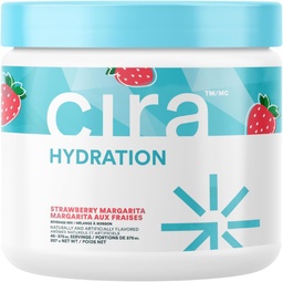Cira Hydration Powder (45 Servings) - Mistura de bebida eletrolítica com sal himalaiano para alívio de desidratação e recuperação - Morango Margarita
