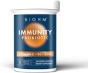BIOHM Imunidade Probiótico com Vitamina C, D3 & Zinco, 1 bilhão UFC (60 cápsulas) Probióticos diários para mulheres e homens, Saúde Digestiva & Apoio Imune, Vegan, Sem glúten e Não-GMO