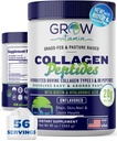 Pó de Colágeno de Peptídeos 20g com Ácido Hialurônico e Biotina - Pó de Colágeno de Grama sem sabor com Suplementos de Colágeno de Tipo I & III hidrolisado - Cabelo, unhas, pele e suporte conjunto - 56 Servings
