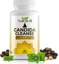 Candida Cleanse (60 Cápsulas) Advanced Intestinal Overgrowth Detox - Inclui Folha de Orégano, Wormwood, Black Walnut - Promove Saúde Digestiva e Regularidade para Mulheres e Homens