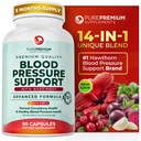 PurePremium Beet Root Cápsulas para suporte à pressão arterial – 700mg Fórmula avançada com Beetroot Powder, Hawthorn, Hibiscus & Alho para produção normal de óxido nítrico e saúde do coração – Não-GMO - 90ct
