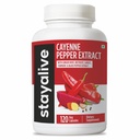 StayAlive Cayenne Pepper Cápsulas 960mg Super Extrato com Ginger, Alho, Alho, Açafrão, Raiz de beterraba, Pepper Preto, 120 Cayenne Cápsulas, Suporte Cardiovascular & Imune Sistema, Capsaicin Suplemento Pílulas