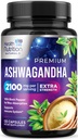 Suplementos Ashwagandha - 2100mg Cápsula Ashwagandha para Mulheres e Homens, Suporte Antioxidante Natural, Extrato de Raiz de Ashwa, Apoio calma de força extra com pimenta preta, Vegan & Gluten Free - 120 Cápsulas
