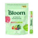Bloom Nutrition Superfood Greens Powder, Enzimas Digestivas com Probióticos e Prebióticos, Gut Health, Bloating Alief for Women, Chlorela, Green Juice Mix w Beet Root Powder, 60 SVG, Strawberry Kiwi
