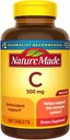 Natureza Feito Vitamina C 500mg Comprimidos, 500 Tamanho Valor Contagem, para suporte imunológico, sem glúten (Pacote de 3)