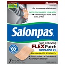Salongas Força máxima OTC Lidocaína 4% Pain Aliviando FLEX Patch, Inscreva-se por até 8 horas, sem cheiro, fina, flexível, leve, Patch fica no lugar, 7 Patches