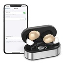 Aparelhos auditivos recarregáveis para idosos - 16 canais Aparelhos auditivos Bluetooth - Dispositivos amplificadores auditivos digitais invisíveis para ouvido com redução de ruído, chamadas habilitadas no iOS Android Music