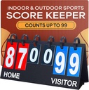 Upstreet Scoreboard/Score Keeper for Indoor & Outdoor Sports - Ping Pong/Baseball/Tennis/Basketball Scoreboard ou Varsity Scoreboards/Volleyball Scorekeeper - Portable Scoreboard Flips up to 99