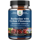 Balanceamento Berberine Plus 1200mg Por Complexo de Servimento - Antioxidante Berberine com Ceilão Canela Cápsulas Plus Silymarin Milk Thistle Extract - Ativo PK para apoio à saúde do coração 90 Cápsulas