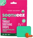 Sootheez Garganta Orgânica calmantes gotas para adultos, melancia, 25 contagem, recarregável, grandes gotas de prova que acalmam gargantas dolorosas