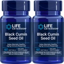 Extensão de vida Black Cumin Seed Oil, 60 softgels (Pacote de 2)