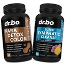 Colon Cleanse Pills Body Detox & Drenagem Linfática - Limpador de Guardas Intestinais para Estomag Gut & Lymph Support Suplementos Pills - Suporte Linfático Lymph Node Detox Cleanse System Drenagem