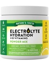 Eletrólitos de verdade da natureza em pó, sem açúcar, com vitamina B, refrescante sabor limão, Vegan, Não-GMO e glúten suplemento gratuito para a hidratação