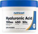 Ácido Hialurônico Nutricost Pó 50 Grams - Água Solúvel, Pó Fino, Glúten Livre, Não-GMO