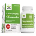 Terry Naturalmente Andrographis e Ashwagandha - Immune System Support Supplement - Support Energy & Healthy Stress Response - Energy Support Supplement - 60 Cápsulas (60 Servings)