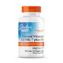 Melhor Vitamina Natural do médico K2 MK-7 Plus D3, Suporta Tecido, Artéria, & Saúde Óssea, Não-GMO, Sem Glúten, Sem Soja, Vegetariano 60 Caps Vegetariano