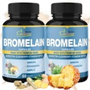 Cadano orgânico 2 embalagens 60 cápsulas de bromelaína, com Bromelaína, Quercetin, Elderberry, Ginger, Echinacea, Alho, Pimenta preta