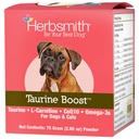 Herbsmith Taurine Boost - Suporte cardíaco e cardíaco para cães e gatos - Suplemento Taurine para saúde do coração do cão e gato - com CoQ10, Taurine e L-Carnitina para cães - 75g