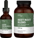 Terra Harmonia Clorofila Líquida & Beterraba Raiz Pó & Suco Mistura - 2 Fl Oz & 120 Cápsulas