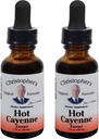 Fórmulas originais de Christopher Hot Cayenne Extract, 1 fl oz - Suplemento de ervas naturais - Pacote de 2
