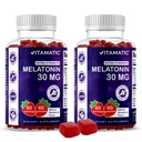 Vitamatic Sugar Free Melatonina 30mg por Gummy - 60 Servings - 60 chicletes vegetarianos - Suplemento não-habit formando (60 contagem (Pacote de 2))