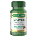 Melatonina Bounty da natureza 3mg de dissolução rápida, suplemento de ajuda ao sono, ajudas ao sono para adultos, sabor de cereja, 240 contagem (Pacote de 1)
