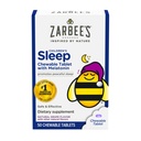 Zarbee's Kids Melatonin Chewable Tablet, 1mg Melatonina, Drug-Free & Effective Sleep Supplement, Natural Grape Flavor, Sem Adoçantes Artificiais ou Corantes, Gluten Free, Idades 3+, 50 ct
