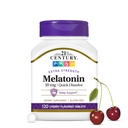 Melatonina do século 21 10mg de força extra, 120 contagem, ajuda rápida para dissolver o sono para adultos, promove relaxamento e sono descansado, não-habit formando, sem glúten, sabor cereja