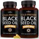NOVA IDADE Black Seed Oil Softgel Cápsulas - Premium Frio-Pressed Nigella Sativa Produzindo Puro Black Cumin Seed Oil - Não-GMO & Vegetarian (120 Softgels)