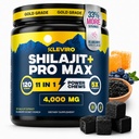 KLEVIRO 30:1 Chicletes de Shilajit para homens 78% Ácido Fulvico     , 11-em-1 Complexo com Ashwagandha, Tongkat Ali, Manuka Honey, Rhodiola, Mane de Leão , Não adicionado açúcar , GMP certificado & laboratório testado