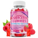Quercetin Gummies 500mg para crianças e adultos, suplementos orgânicos Quercetin com bromelaína Zinc Vitamina C e D3 Suporte Antioxidante e Imune Sistema Saúde, Framboesa sabor 60 Conta