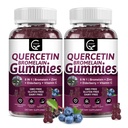 (2 Pack) Quercetin Gummies - Quercetin com Bromelain 2378mg - Mistura com Elderberry, Echinacea Purpurea Extract, Zinc, Vitamina C,D3,K2, Complex Suporta Imune, Cardiovascular & Função Respiratória