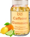 Pastilhas de cafeína para homens e mulheres, Suplemento de energia para aumentar o foco, Pastilhas de cafeína para adultos, 30mg de cafeína por chiclete, sabor Citrus (60 quilates)