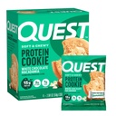 Quest Nutrição Chocolate branco Cookie proteína de macadâmia, 15g de proteína, 1g de açúcar, 2g de carboidratos líquidos, Keto amigável, alta proteína, baixo carboidrato; 4 contagem