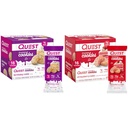 Quest Frosted Cookies Pacote Twin com bolo de aniversário 1g Açúcar 10g Proteína 2g Carboidratos Glúten Livre 8 contagem e bolo de morango 1g Açúcar 10g Proteína 2g Carboidratos Glúten Livre 16 Cookies