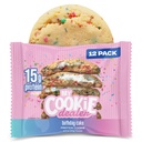 My Cookie Dealer Protein Cookies, Bolo de Aniversário (2,2 oz, pacote de 12) - 15g Protein por Cookie - Individualmente embrulhado Snacks de treino para viagem em curso