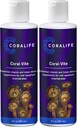 Coralife Saltwater Fish Tank Aquário Coral-Vite Líquido Essencial Vitamina e Trace Suplemento Mineral para Aquários de Recife, 8 onças (Pack of 2)