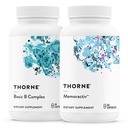 THORNE - Complexo B Basic (60 Cápsulas) & Memoractiv (60 Cápsulas) Bundle - Suporta Saúde do Cérebro, Produção de Energia Celular & Foco - Sem Glúten, Leite Livre