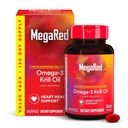 MegaRed - Ómega-3 Krill Oil 350mg Softgels (130 contagem em uma garrafa), EPA & DHA Omega-3 ácidos gordos com nenhum sabor de peixe Ao contrário do óleo de peixe, contém astaxantina antioxidante
