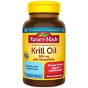 Nature Made Superior Absorção Krill Oil 500mg com Astaxantina e Fosfolipídios, Omega 3 para apoio à saúde do coração, Antárctico Krill Oil Supplement, 100 Softgels, 100 Day Supply